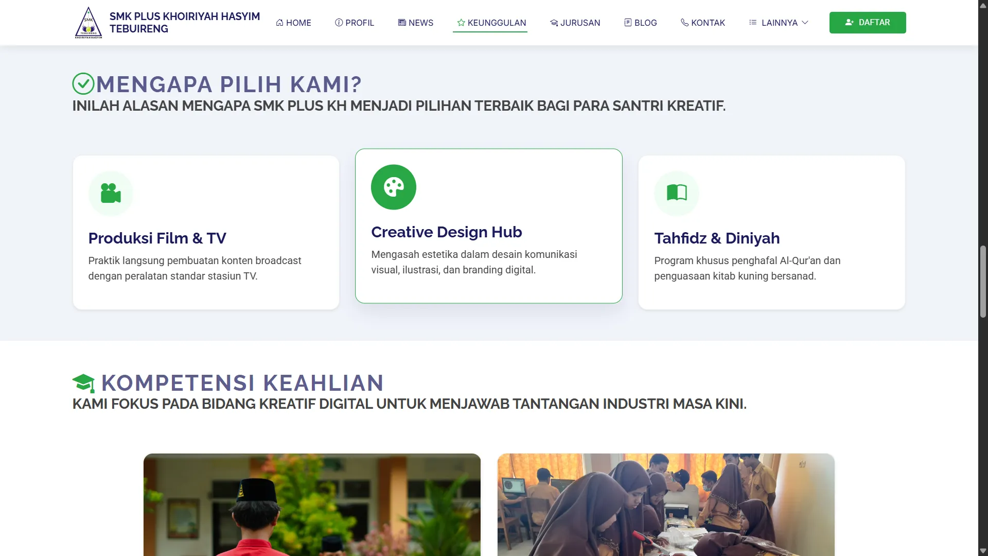 Official School Website SMK Tebuireng